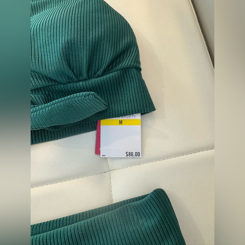 Green Ribbed Bikini Set - Picture 11 of 12
